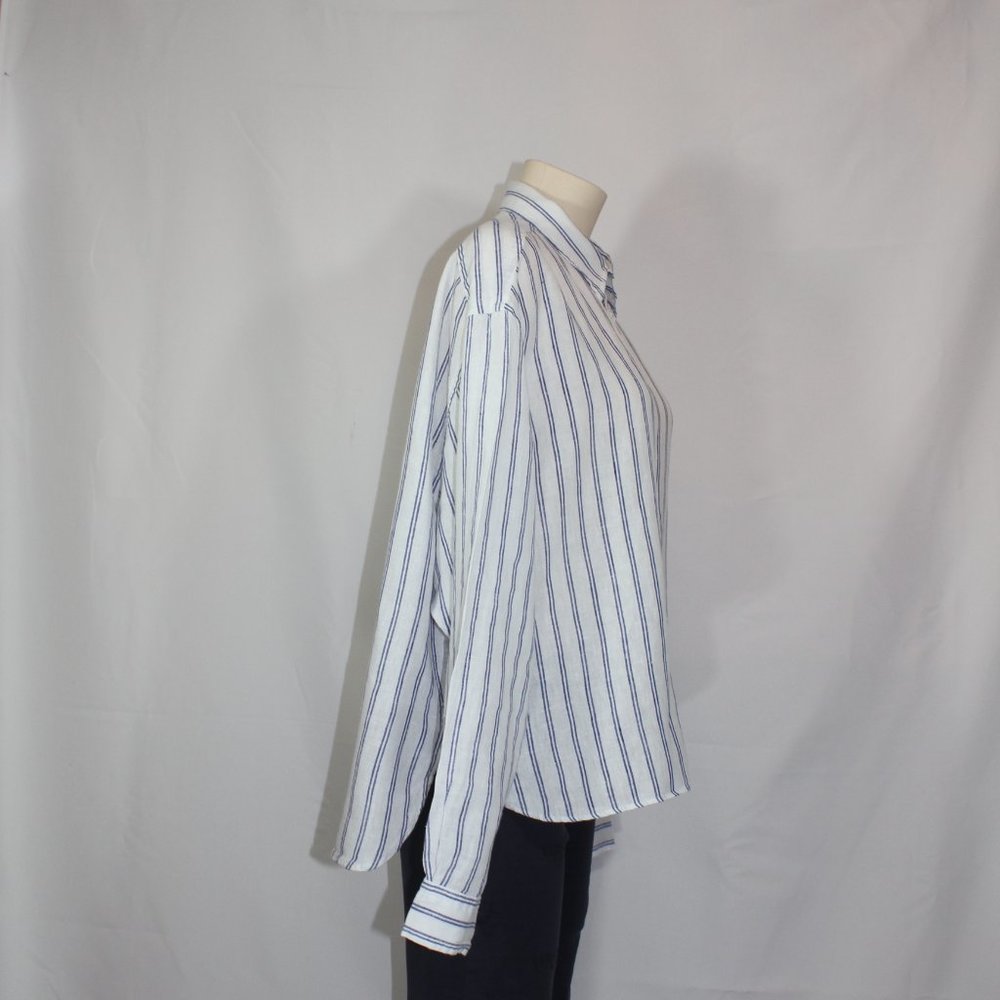Polo Ralph Lauren Striped Linen Shirt Long Sleeve XL/TG - Picture 5 of 11